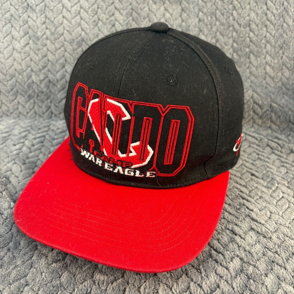 V41 Venture 41 Headwear Caddo Camp War Eagle Snapback Hat Black Red Cotton